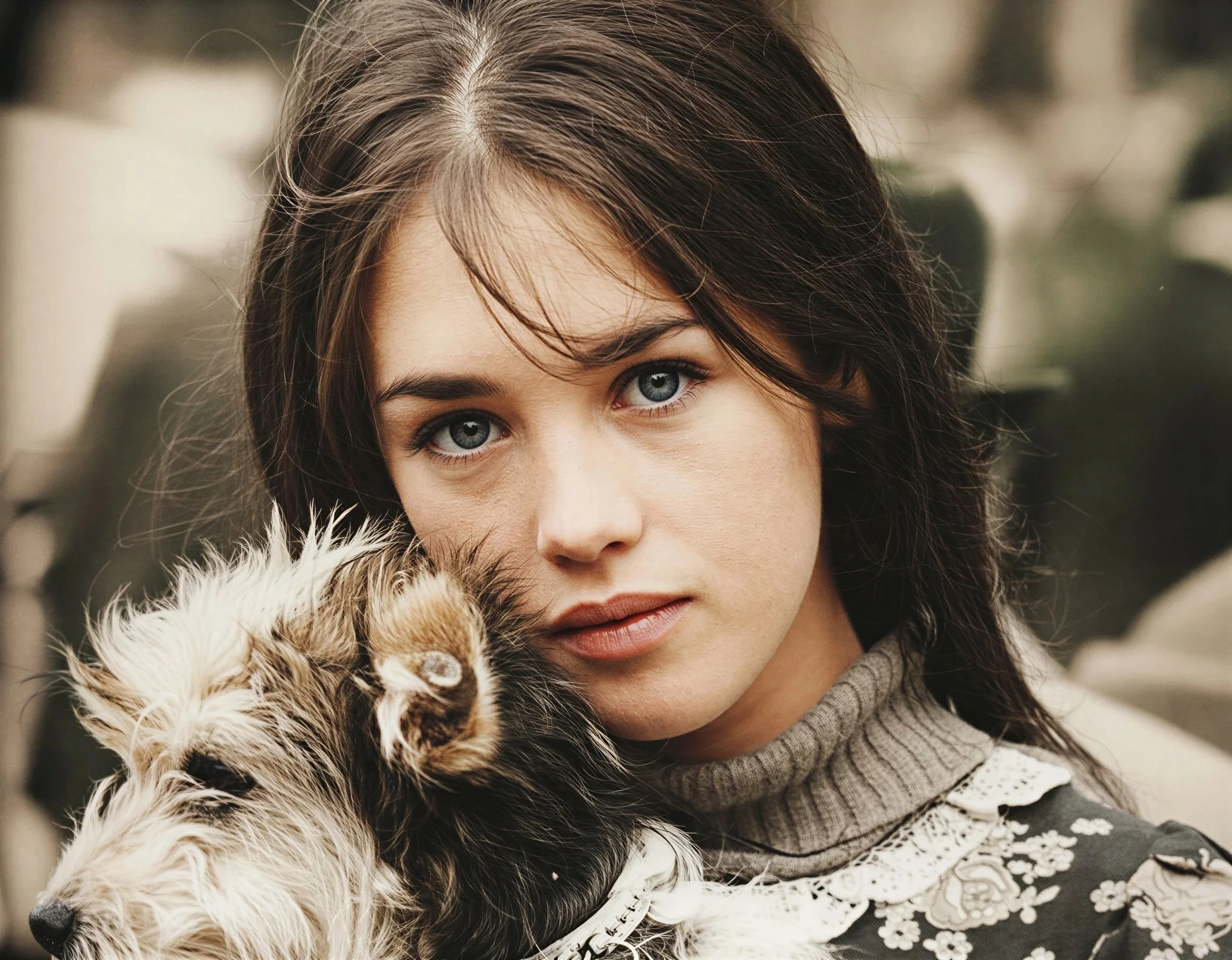 Restored ancestor portrait showing clear eyes and nose