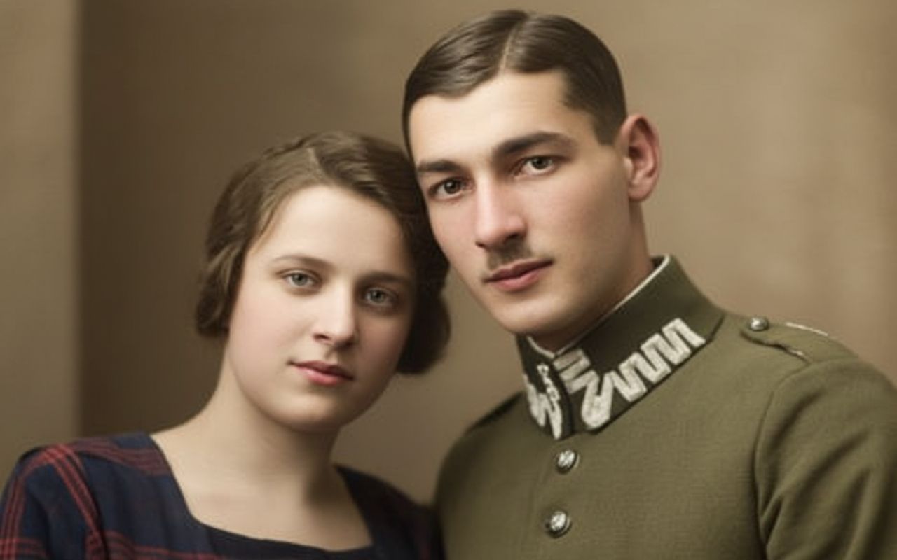 Restored vintage photo with AI technology